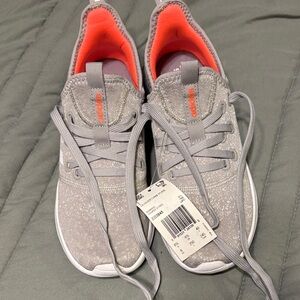 Adidas cloudfoam Women's Gray and orange  Sneakers